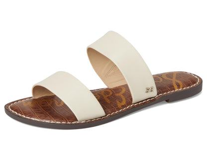 Sam Edelman Women's Gala Flat Sandal, Modern Ivory Leather, 9