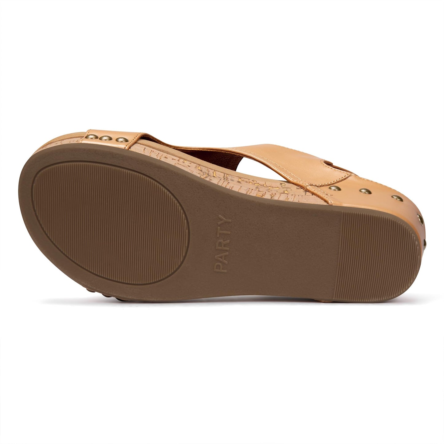 PARTY Womens Wedge Sandals With Strap for Dressy Ladies Sandals Casual Wedge Camel 9