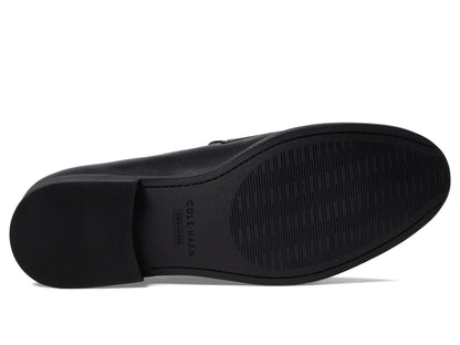 Cole Haan Women's Stassi Penny Loafer, Black Leather, 8.5-C US