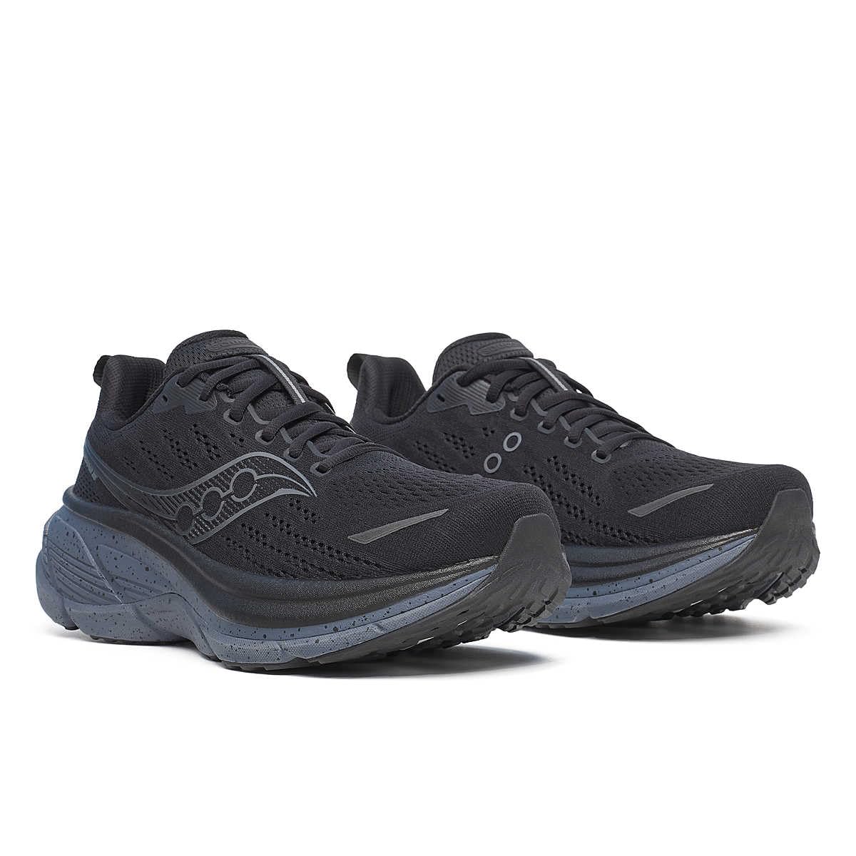Saucony Men's Hurricane 25 Sneaker, Black/Shadow, 10.5