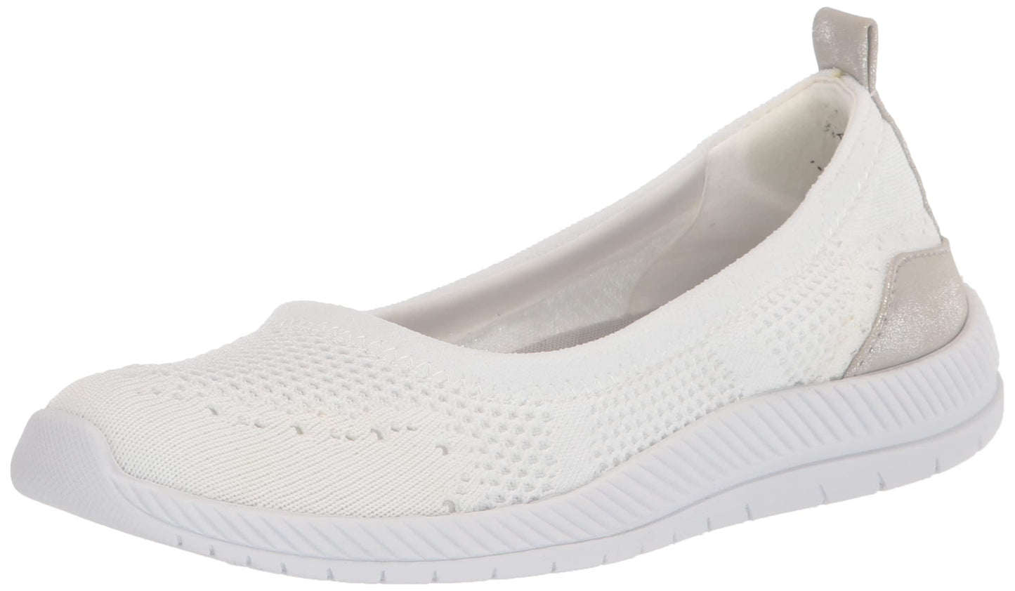 Easy Spirit Glitz Women's Slip On, 11 B(M) US, White-Silver