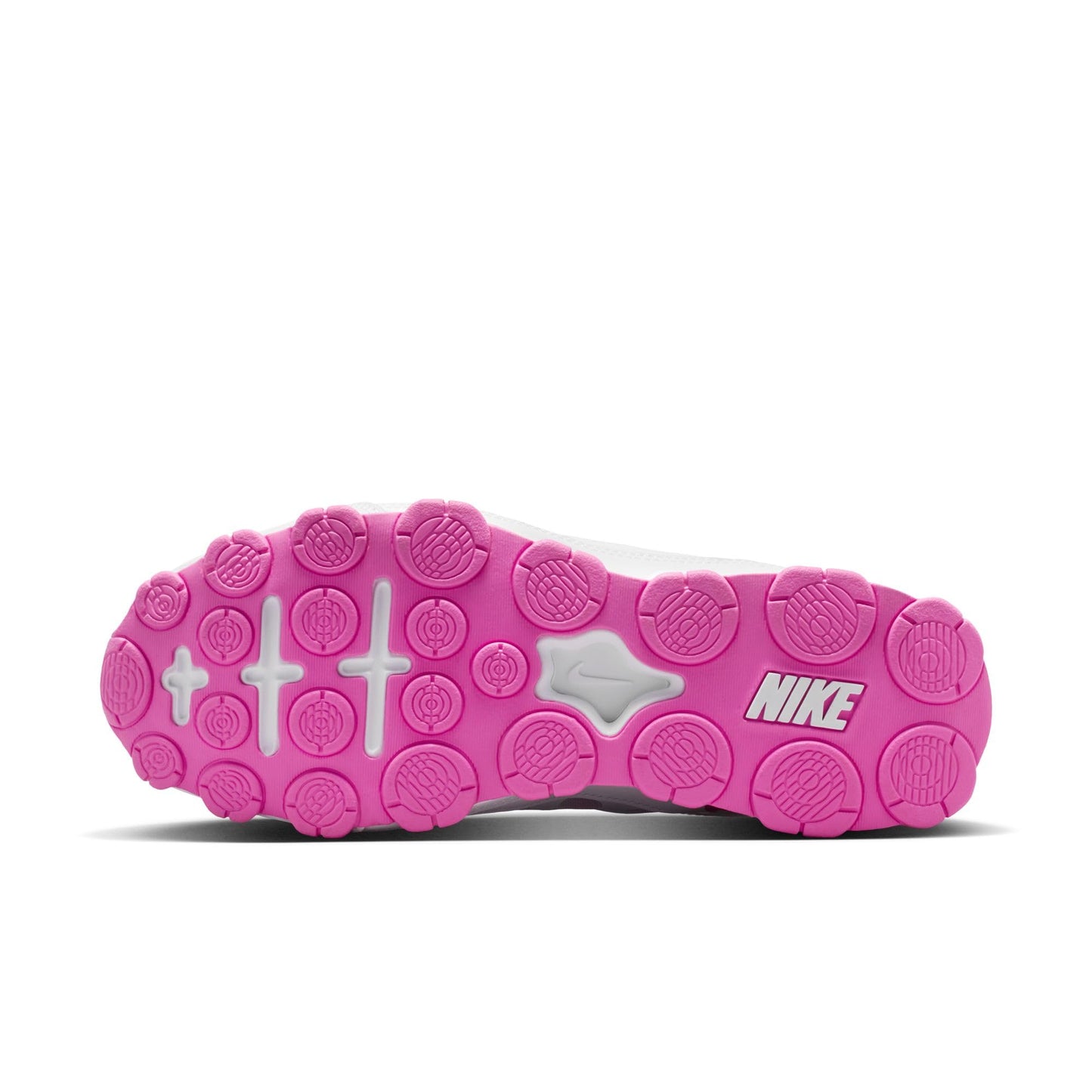 Nike Women's Reax 8 Trainer, White/Metallic Silver-Playful Pink, 9.5