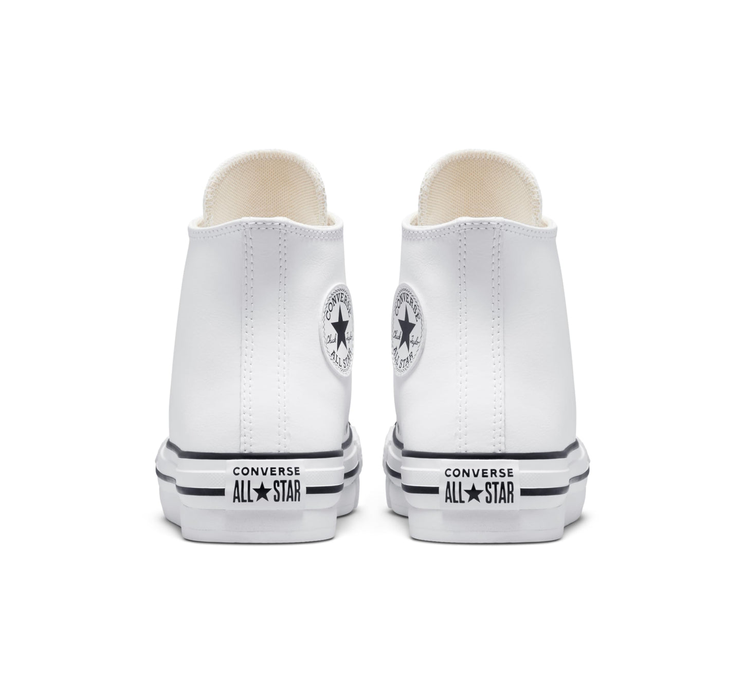 Converse Unisex Chuck Taylor All Star Eva Lift Platform Leather (Big Kid) White/Natural Ivory/Black 6 Big Kid M