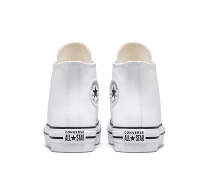 Converse Unisex Chuck Taylor All Star Eva Lift Platform Leather (Big Kid) White/Natural Ivory/Black 6 Big Kid M