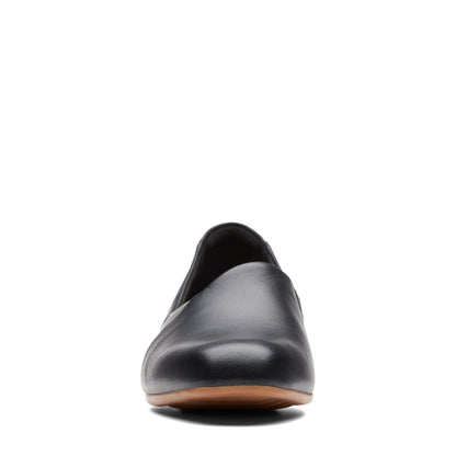 Clarks Women's Juliet Palm Loafer, Black Leather, 5 M US