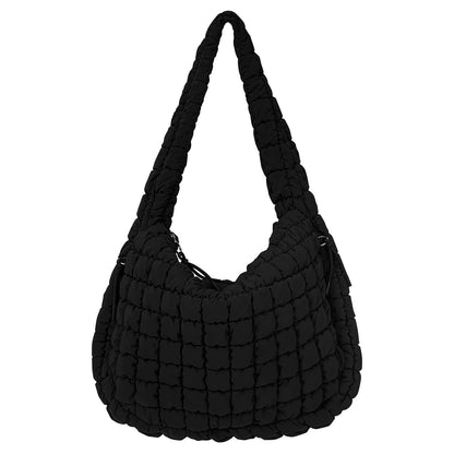 Juoxeepy Quilted Tote Bag Large Quilted Carryall Puffer Shoulder Bag Lightweight Puffy Padding Hobo Bags Puffy Bags