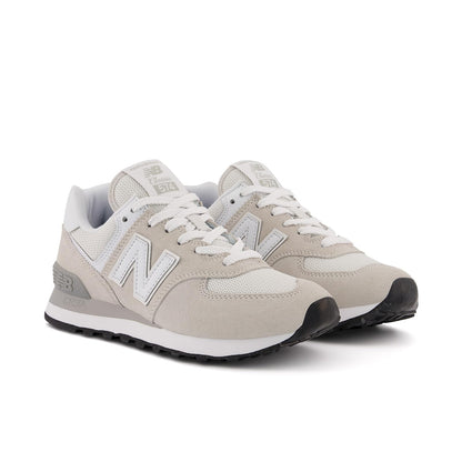 New Balance Womens 574 Core Sneaker, Nimbus Cloud with White, 7 Wide US