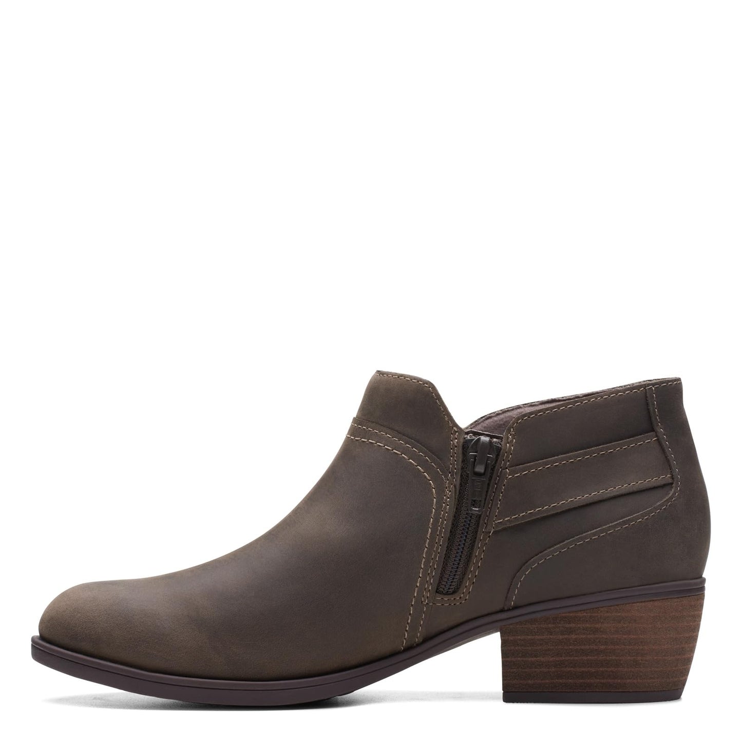 Clarks Women's Charlten Grace Ankle Boot, Taupe Oily Leather, 7 Medium US