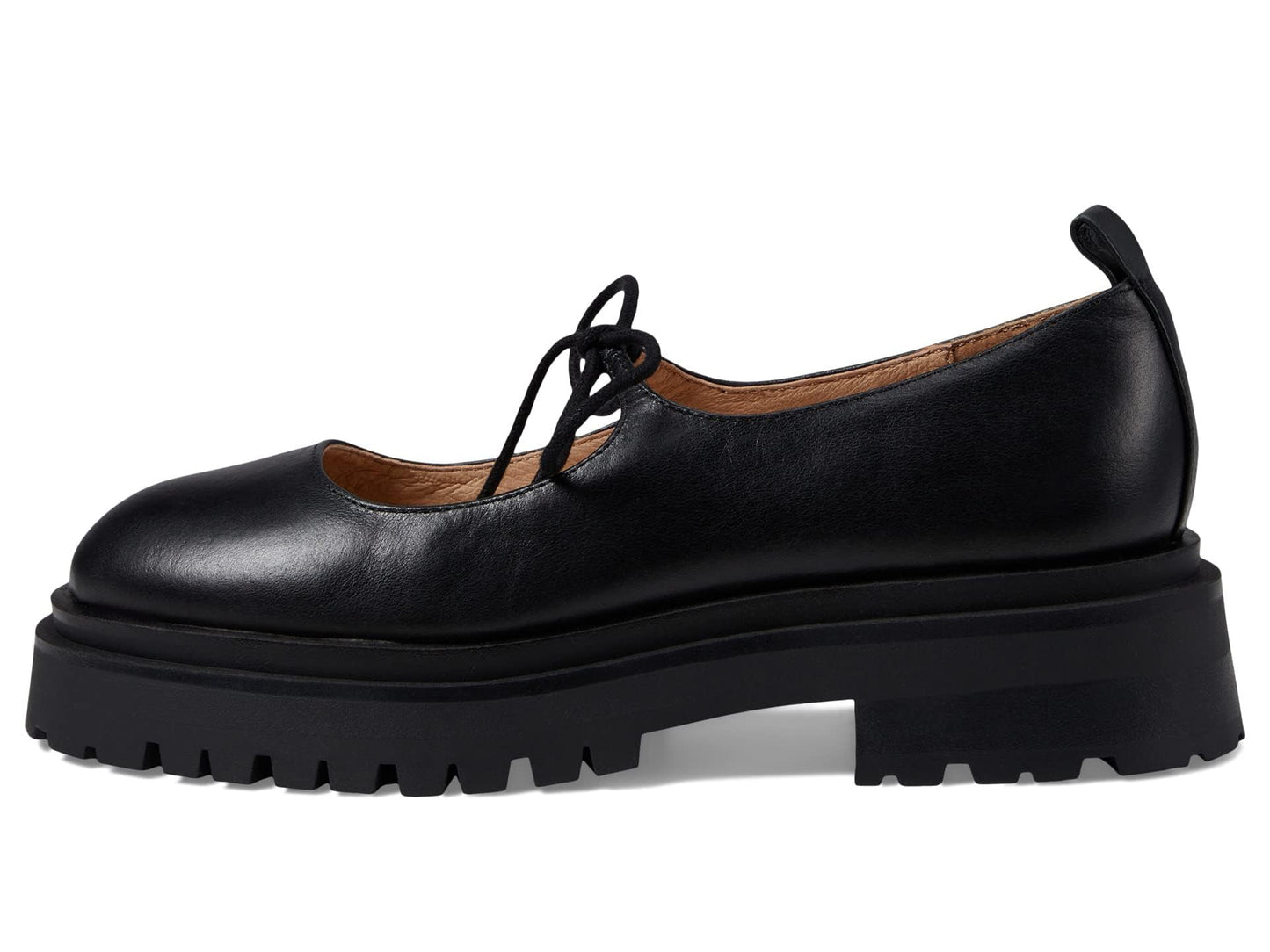 Steve Madden Women's Landon Mary Jane Flat, Black Leather, 9