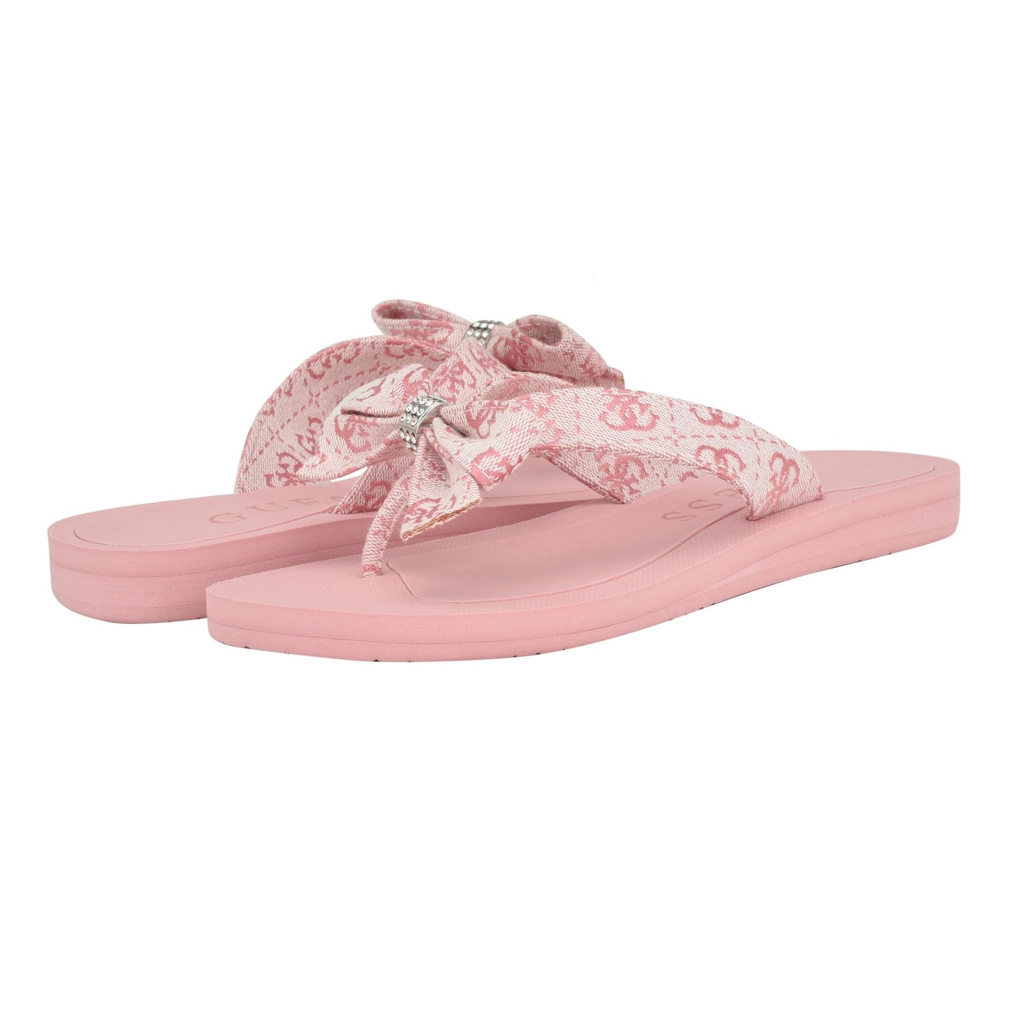 Guess Women's Tuta Flip-Flop, Medium Pink Logo 661, 9