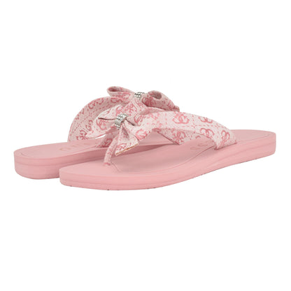 Guess Women's Tuta Flip-Flop, Medium Pink Logo 661, 9