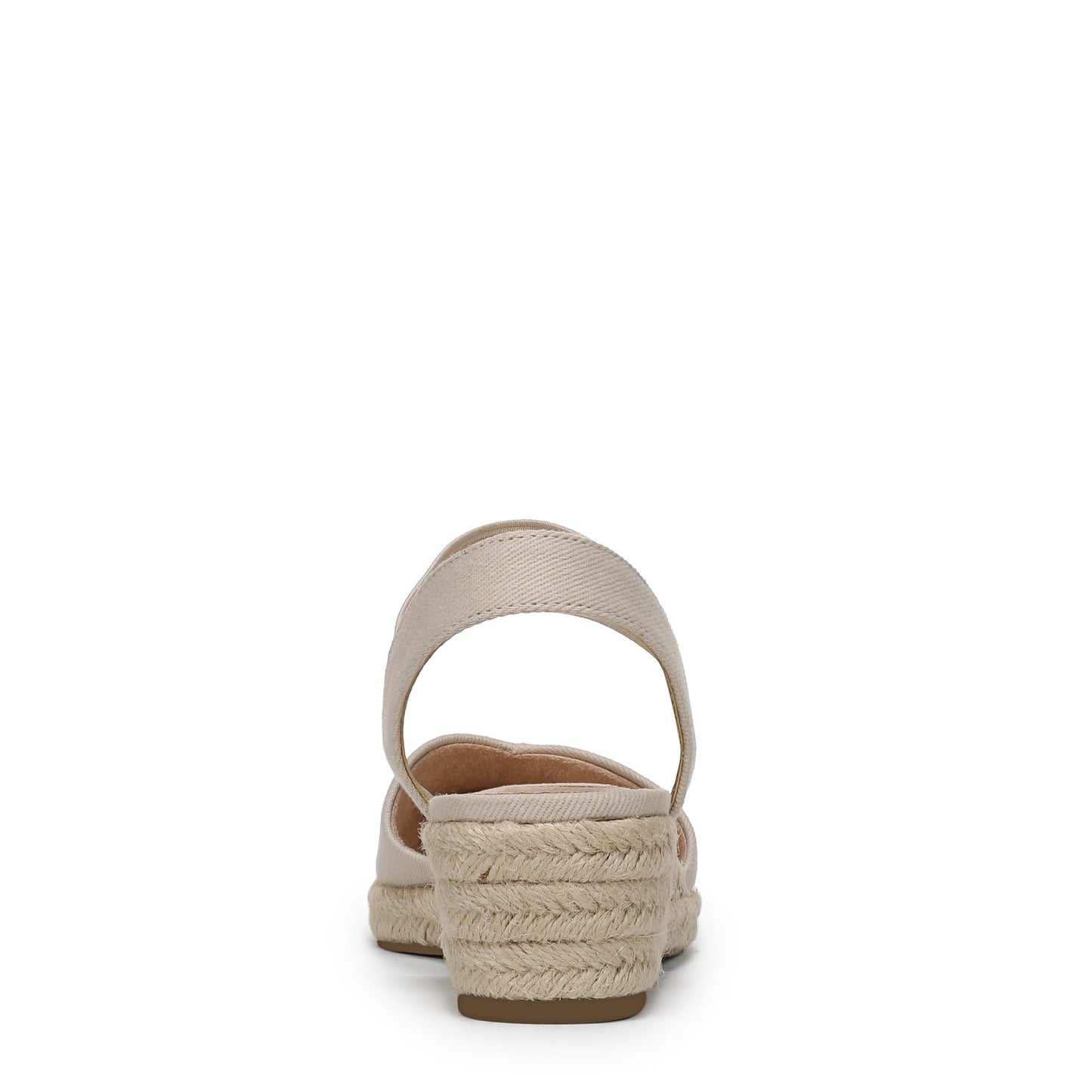 LifeStride Womens Kimmie Wedge Espadrilles Almond Milk 9.5 W