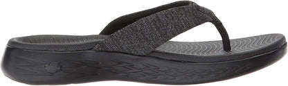 Skechers womens On-the-go 600 - Preferred Flip Flop, Black, 7 US