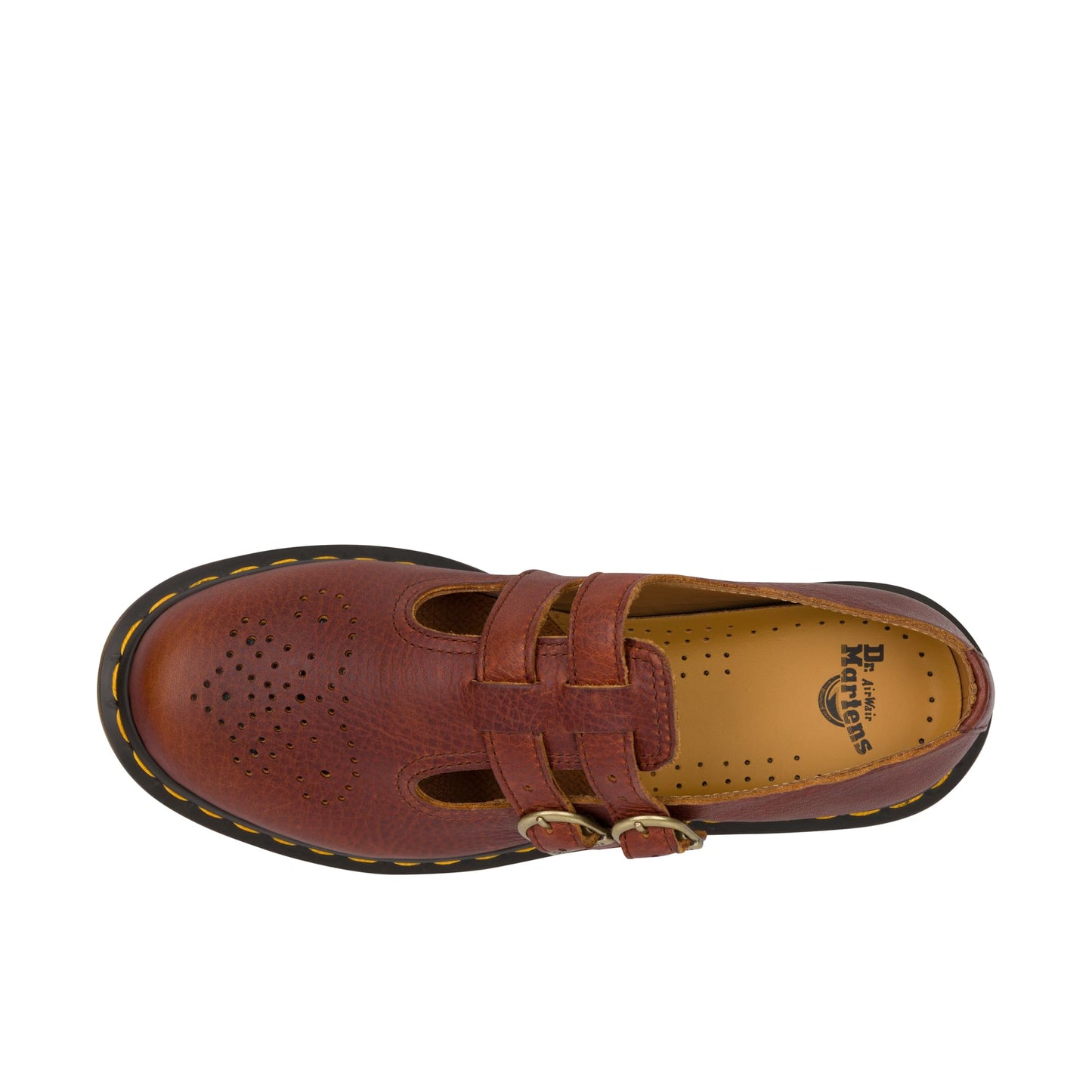 Dr. Martens Womens 8065 Ambassador Leather Mary Jane Shoe, Cashew, 7