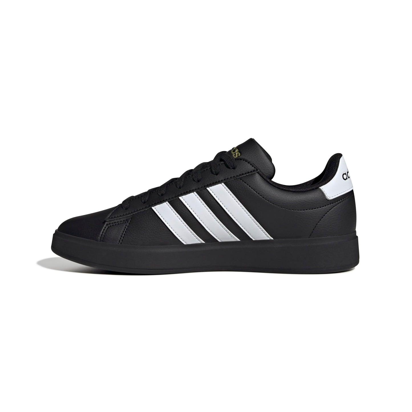 Adidas Mens Grand Court 2.0 Sportswear, Black/White/Gold Metallic, 12