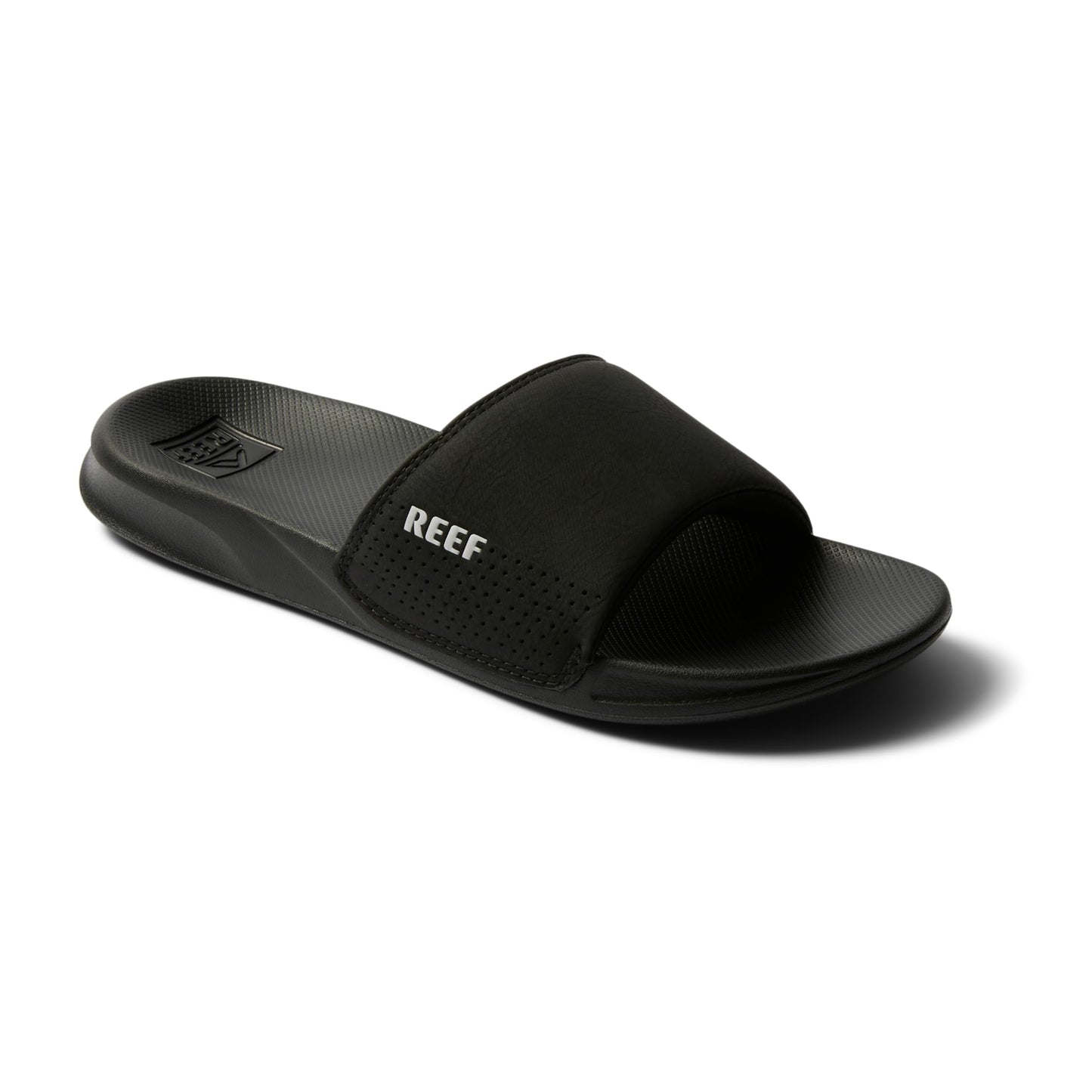 Reef One Slide Mens Sandal, Lightweight & Water Friendly, Black, 10