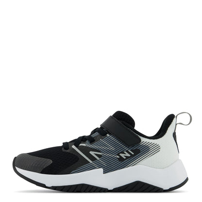 New Balance Kid's Rave Run V2 Hook and Loop Running Shoe, Black/White, 8 Wide Toddler