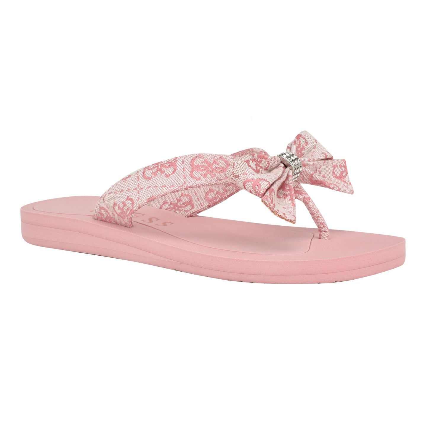Guess Women's Tuta Flip-Flop, Medium Pink Logo 661, 9