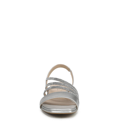 LifeStride Women's Joy Sandal Silver Synthetic 8.5 W