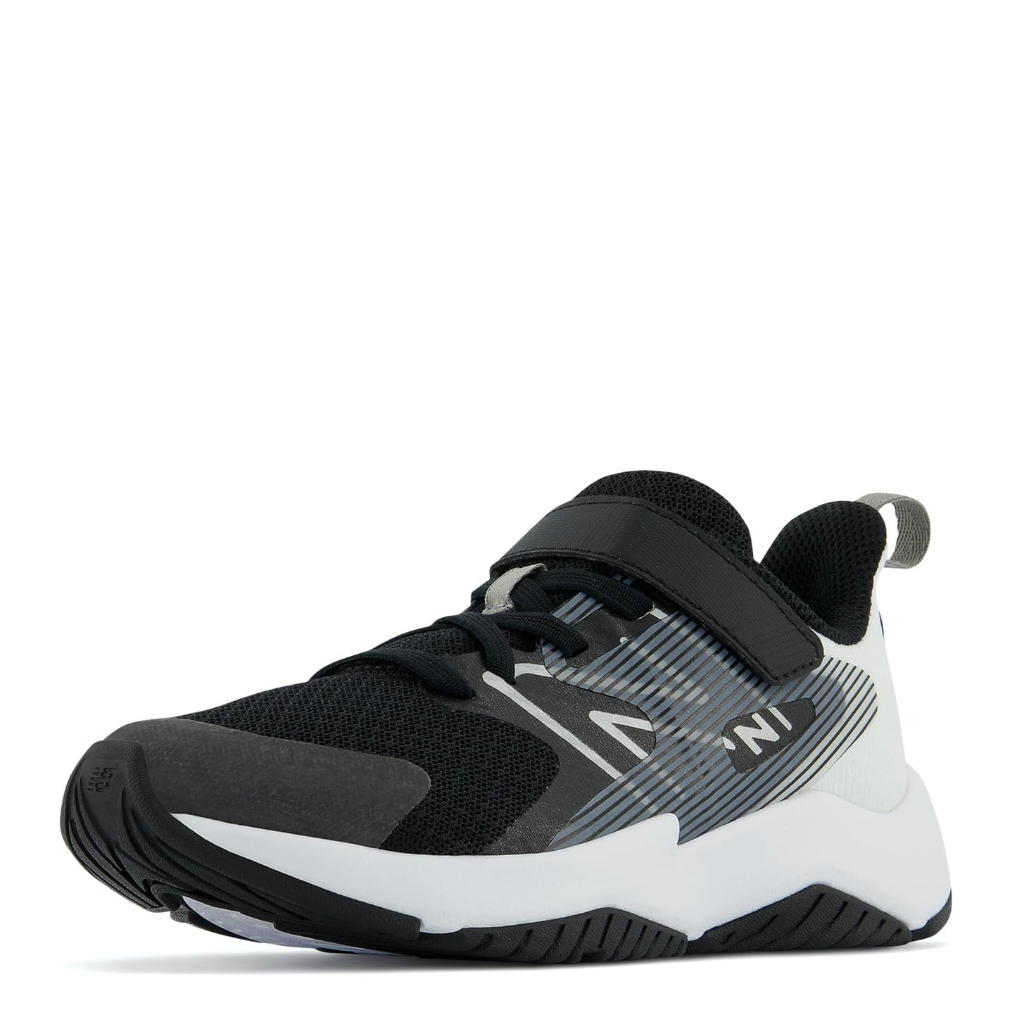 New Balance Kid's Rave Run V2 Hook and Loop Running Shoe, Black/White, 9 Wide Toddler