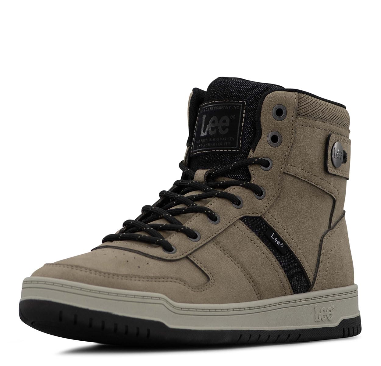 Lee | Noah Hi Sneaker for Men | Men's High Top Sneaker | Everyday Men Footwear, Driftwood, 10