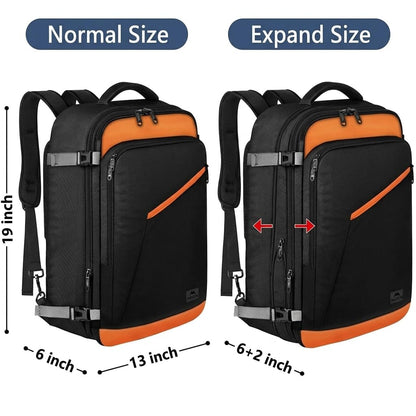 MATEIN Carry on Backpack for Airplanes, Expandable Travel Backpack Airline Approved with Hidden Shoulder Strap for Men Women, Lightweight Casual Daypack Bags for Travelling, Camping, Business