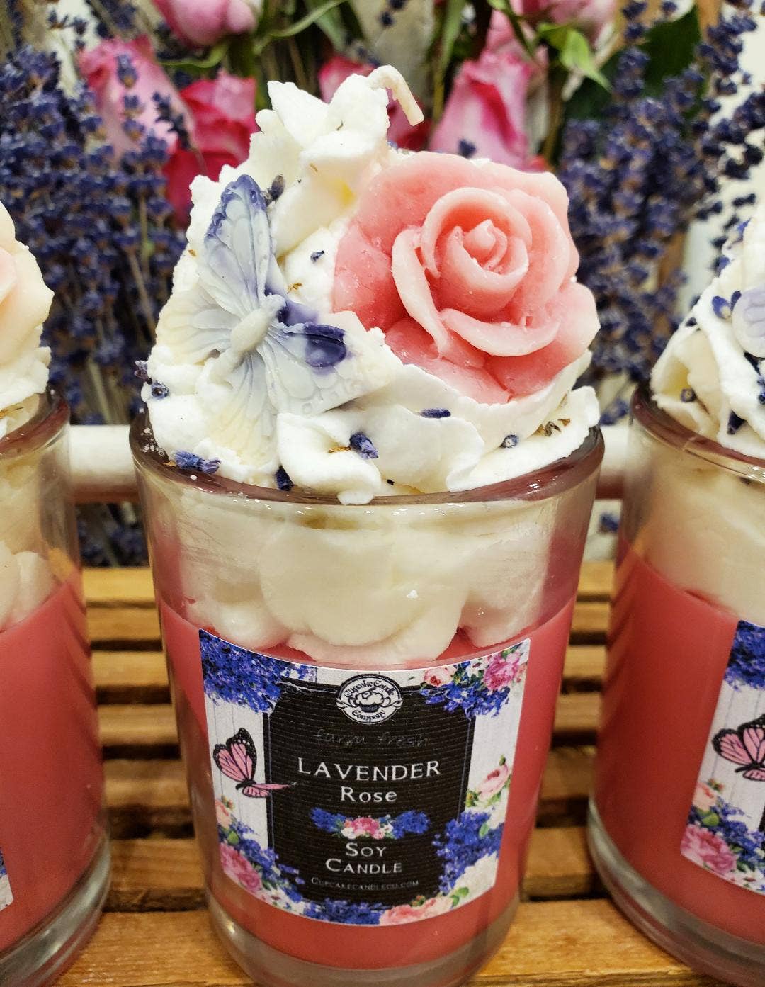 Farm Fresh Sequim Lavender Rose Dessert Drink Candle