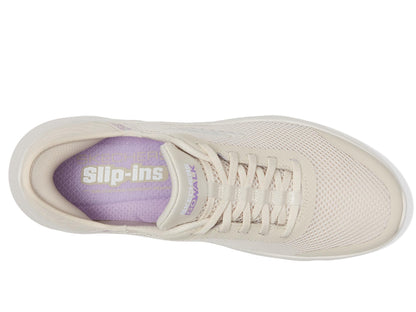 Skechers Women's Go Walk Flex Hands Free Slip-Ins - Grand Entry Sneaker, Off White, 8.5 US