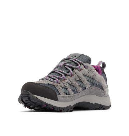 Columbia Womens Crestwood Waterproof, Graphite/Wild Iris, 8.5