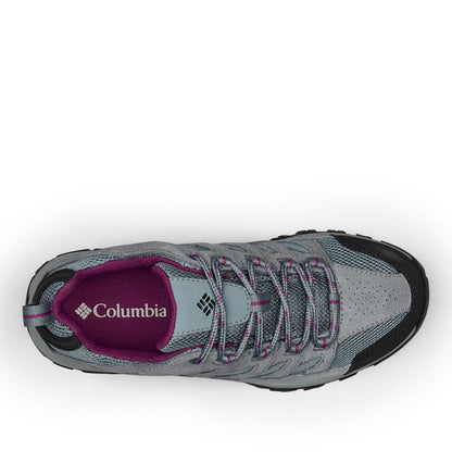Columbia Womens Crestwood Waterproof, Graphite/Wild Iris, 8.5