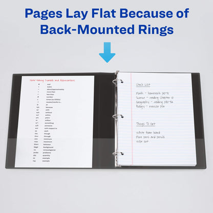 Avery Heavy-Duty View 3 Ring Binder, 3" One Touch EZD Rings, 670-Sheet Capacity, 3.5 Inch Wide Spine, Great for Home, School Supplies, Office, or Organization Needs, 1 White Binder (79193)
