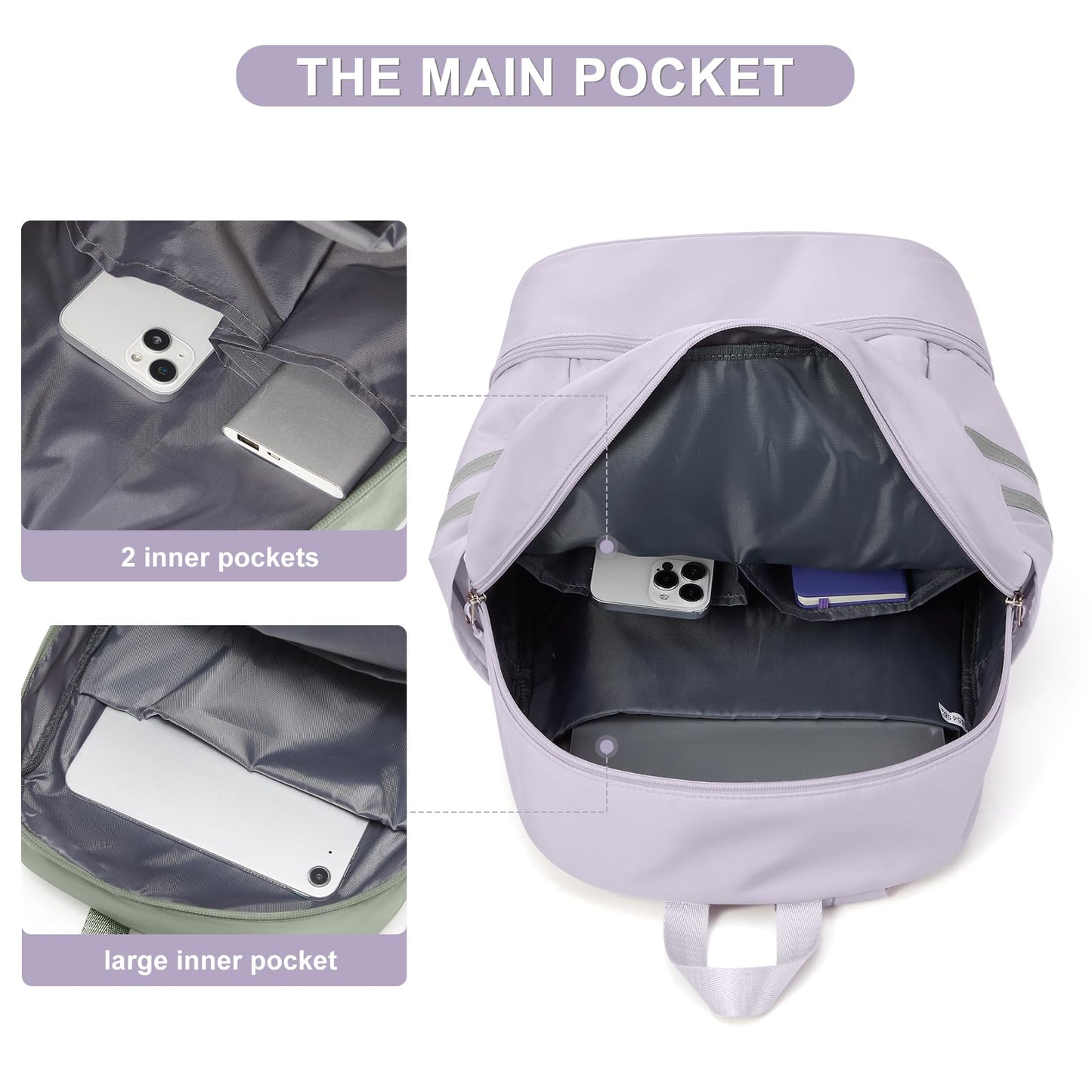 coofay Gym Backpack For Women Waterproof Sports Backpack With Shoe Compartment Lightweight Travel Backpacks Small Gym Bag Dance Volleyball Backpacks
