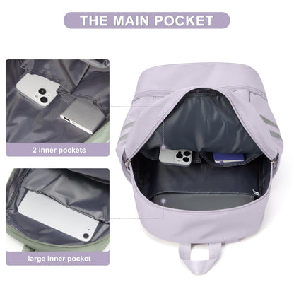coofay Gym Backpack For Women Waterproof Sports Backpack With Shoe Compartment Lightweight Travel Backpacks Small Gym Bag Dance Volleyball Backpacks