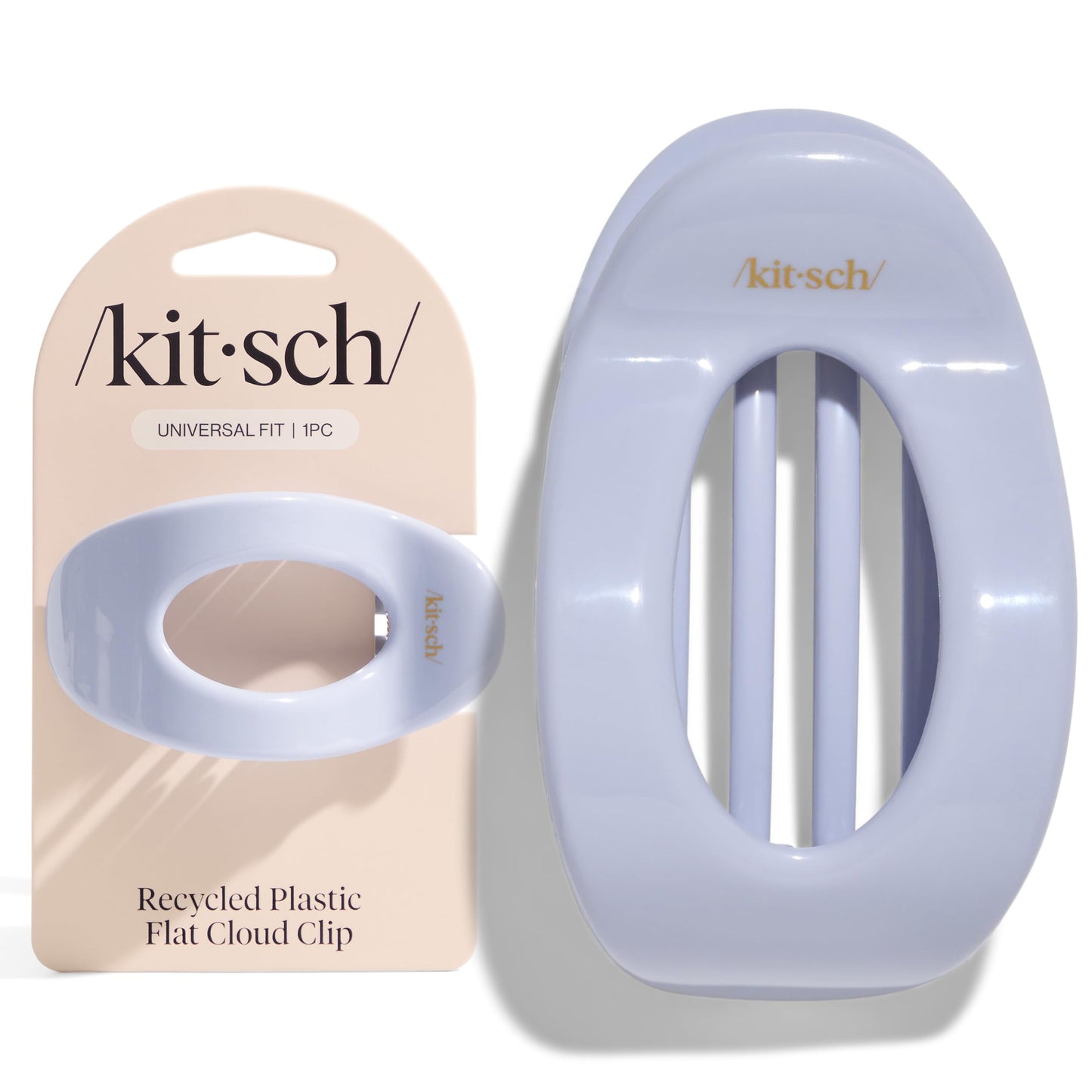 Kitsch Medium Flat Claw Clips for Women - Stylish Flat Hair Clips, Strong Hold for Thick & Fine Hair | Non-Slip for Secure, Comfortable All-Day Wear - Hydrangea Breeze