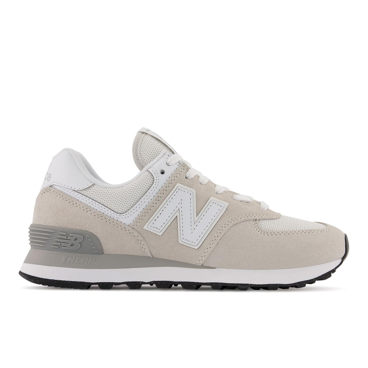 New Balance Womens 574 Core Sneaker, Nimbus Cloud with White, 7 Wide US
