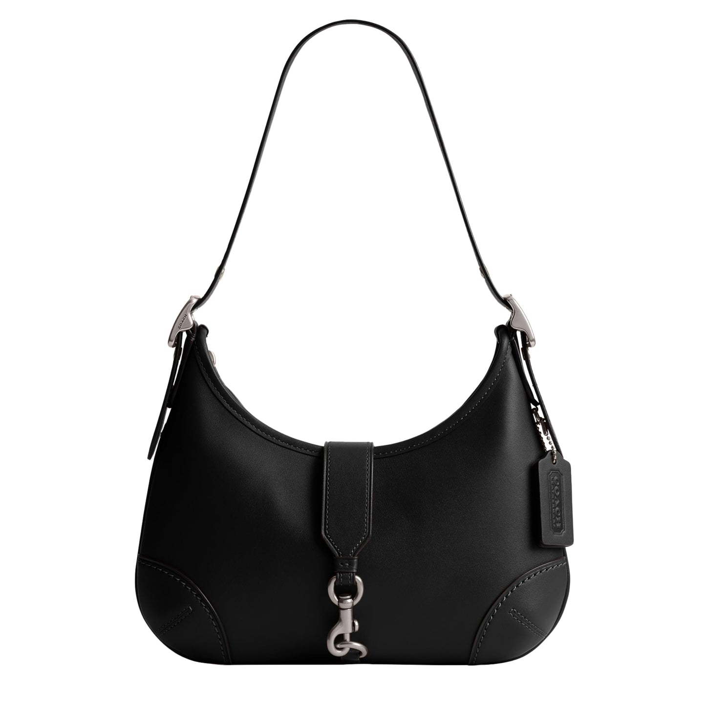 Coach, Womens, The Originals Glovetanned Leather Hamptons Hobo, Black, One Size