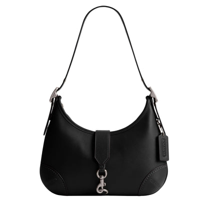 Coach, Womens, The Originals Glovetanned Leather Hamptons Hobo, Black, One Size
