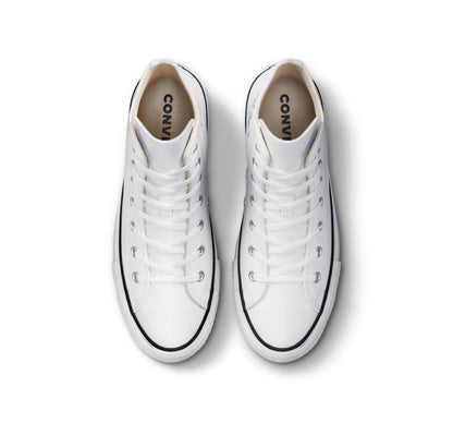 Converse Unisex Chuck Taylor All Star Eva Lift Platform Leather (Big Kid) White/Natural Ivory/Black 6 Big Kid M
