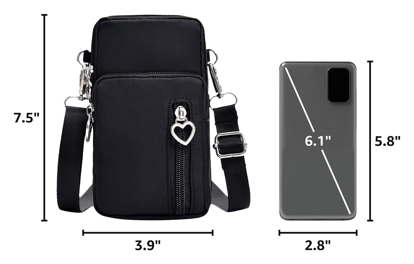 BIAOTIE Lightweight Small Crossbody bags Cell Phone Purses Travel Pouch Shoulder Bag for Women (D-01)