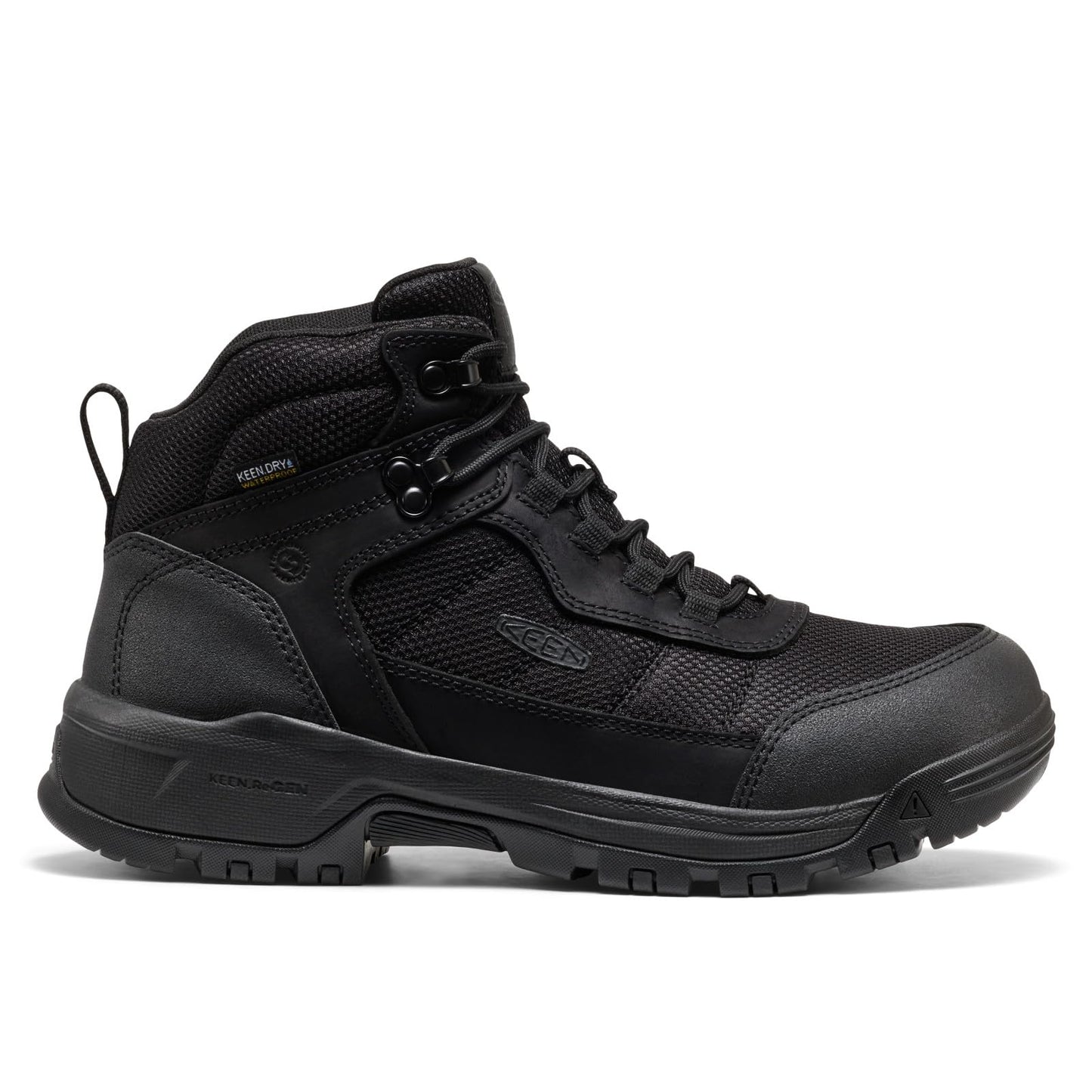 KEEN Utility Mens Skokie Waterproof Work Boots (Soft Toe), Black/Black 13 Medium