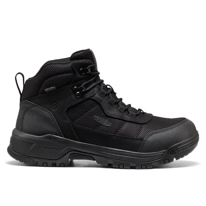 KEEN Utility Mens Skokie Waterproof Work Boots (Soft Toe), Black/Black 13 Medium
