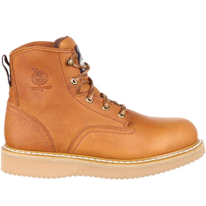 Georgia Boot Wedge Steel Toe Work Boot, Barracuda Gold, Size 10.5(M)