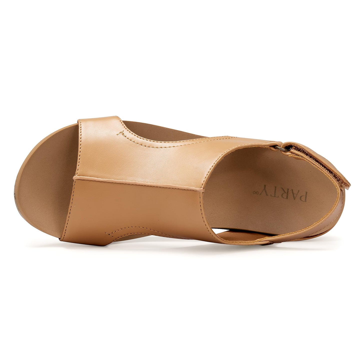 PARTY Womens Wedge Sandals With Strap for Dressy Ladies Sandals Casual Wedge Camel 9