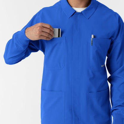 WINK Nurtur Men’s Scrub Shirt Jacket, Royal, 4XL