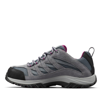 Columbia Womens Crestwood Waterproof, Graphite/Wild Iris, 8.5