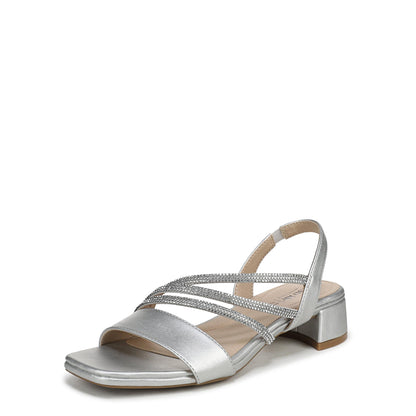 LifeStride Women's Joy Sandal Silver Synthetic 8.5 W