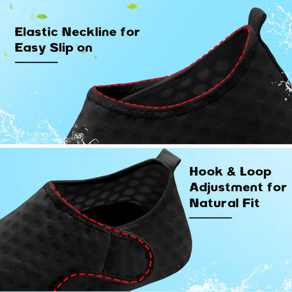 Men's Water Shoes Barefoot Slipper Socks for Men Wide Swim Beach Sand Socks Mens Gardening Earthing Shoes Fishing Dive Wet Shoes Size Black