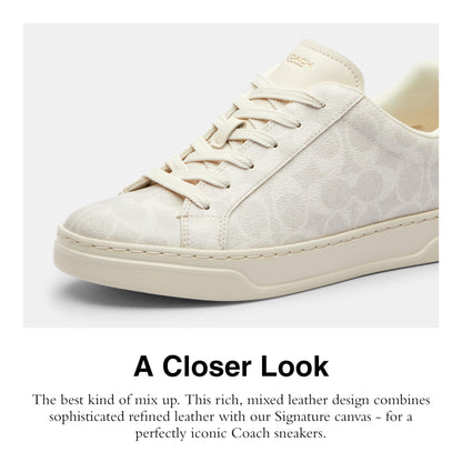 High Line Signature Coated Canvas Sneaker Off-White