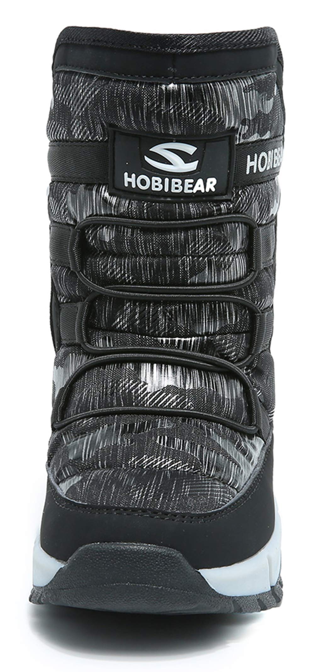 GUBARUN Boys Snow Boots Kids Outdoor Warm Shoes Waterproof (Black1, 7)