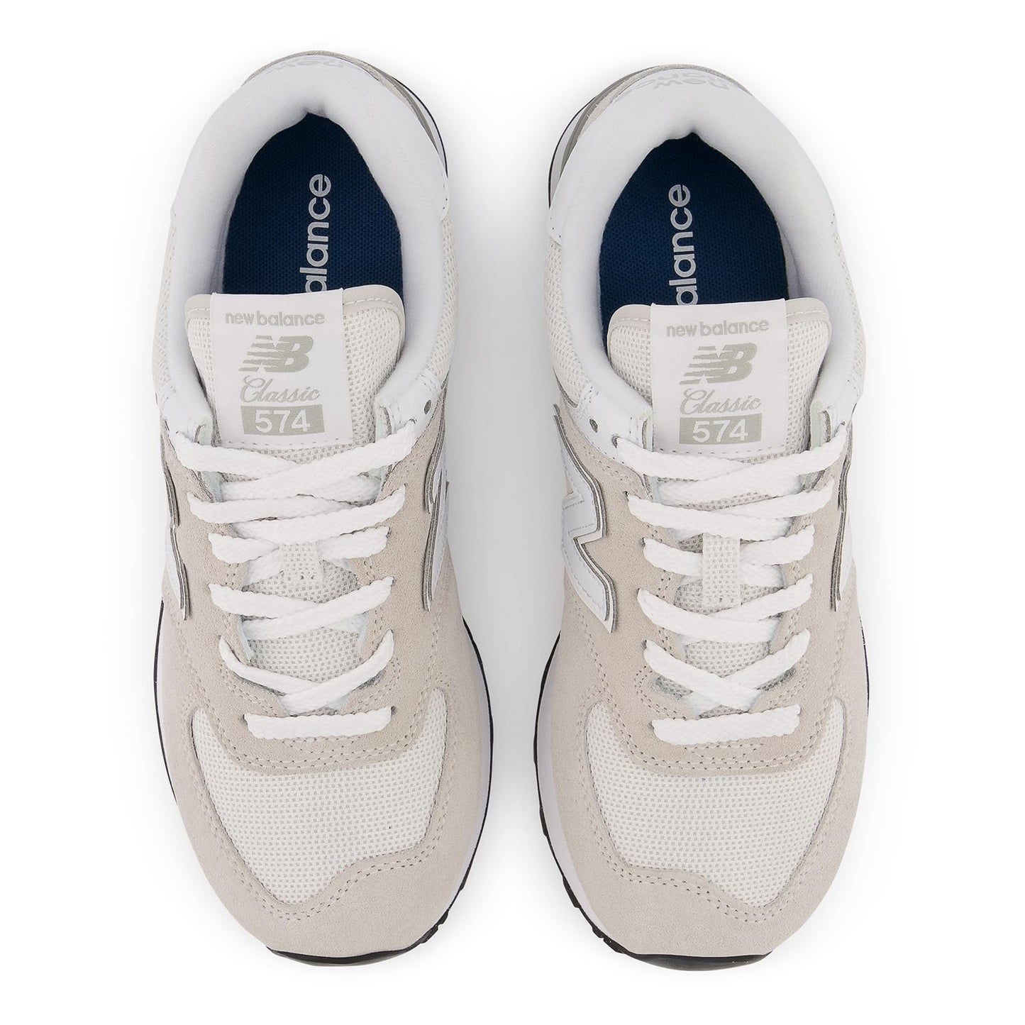 New Balance Womens 574 Core Sneaker, Nimbus Cloud with White, 7 Wide US
